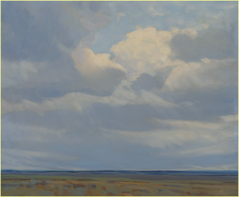 Title: From the Northwest by Michael Hames - Description: Oil painting by Michael Hames, Alberta Landscape